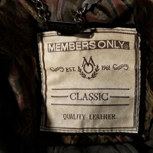 VINTAGE 80's Members Only Classic Aviator Military Bomber Jacket Mens 1X Black - Picture 11 of 12